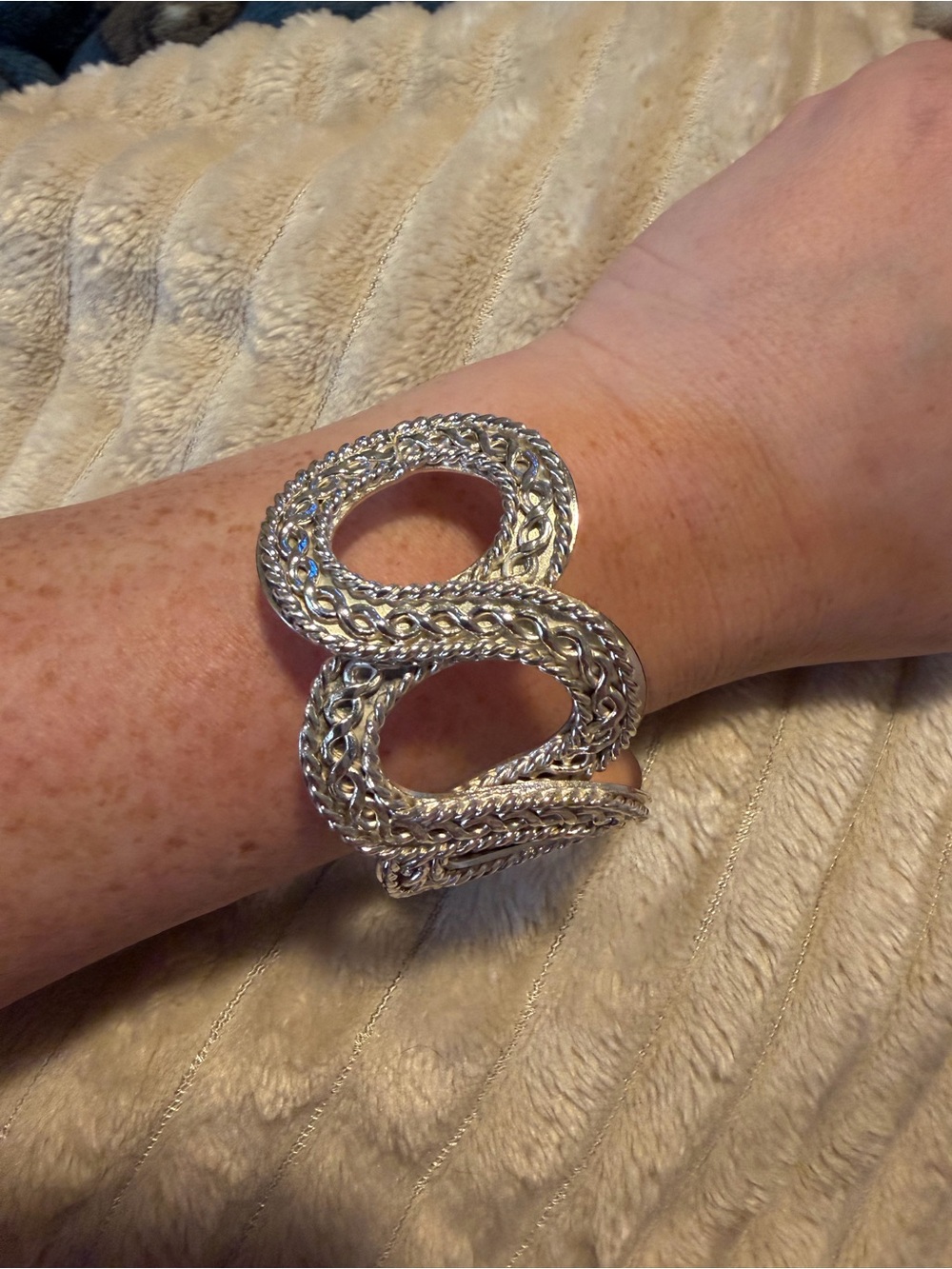 Rustic Cuff Silver Chain Cuff - Picture 3 of 3